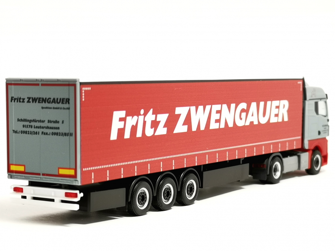 319911 MAN TGX GM Gardinenplanen-Sattelzug "Zwengauer" Herpa