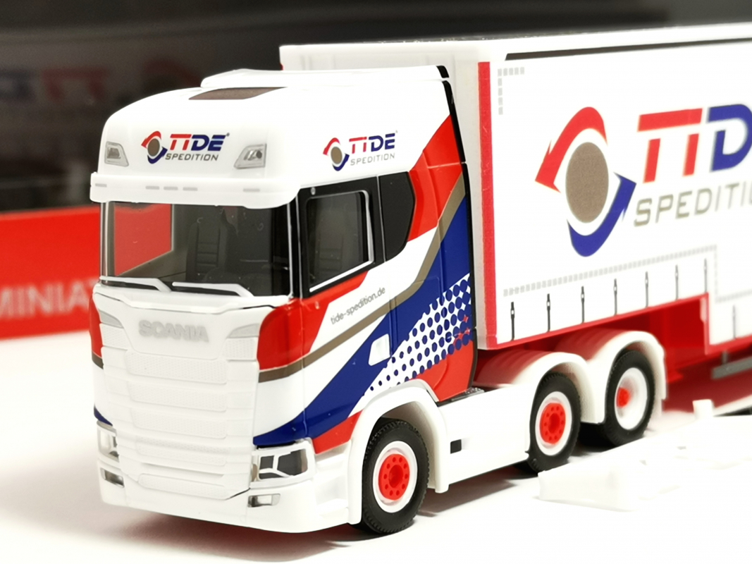 319645 Scania CS 20 HD (6x2) Volumen-Sattelzug "TiDe Spedition" Herpa