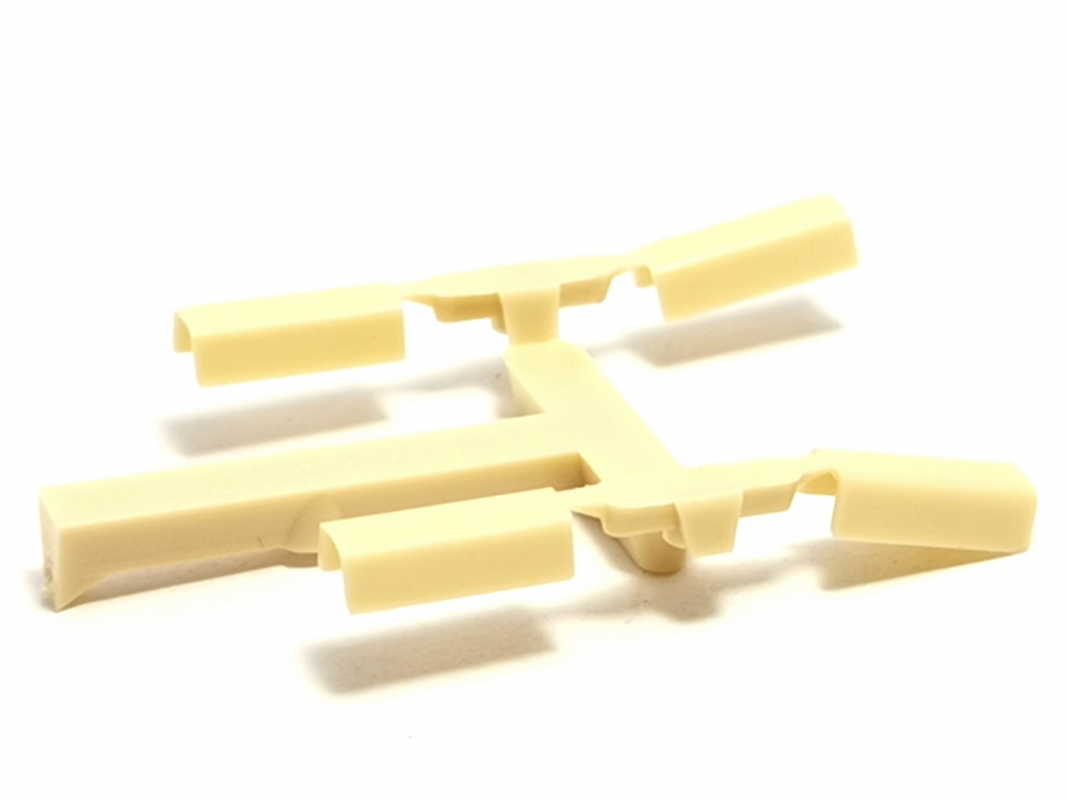 4x Warnbalken Hella Abdeckung, beige Herpa C334