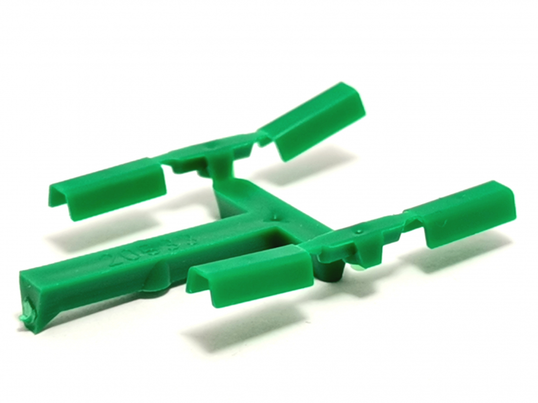 4x Abedeckung für Warnbalken Hella, grün Herpa C339