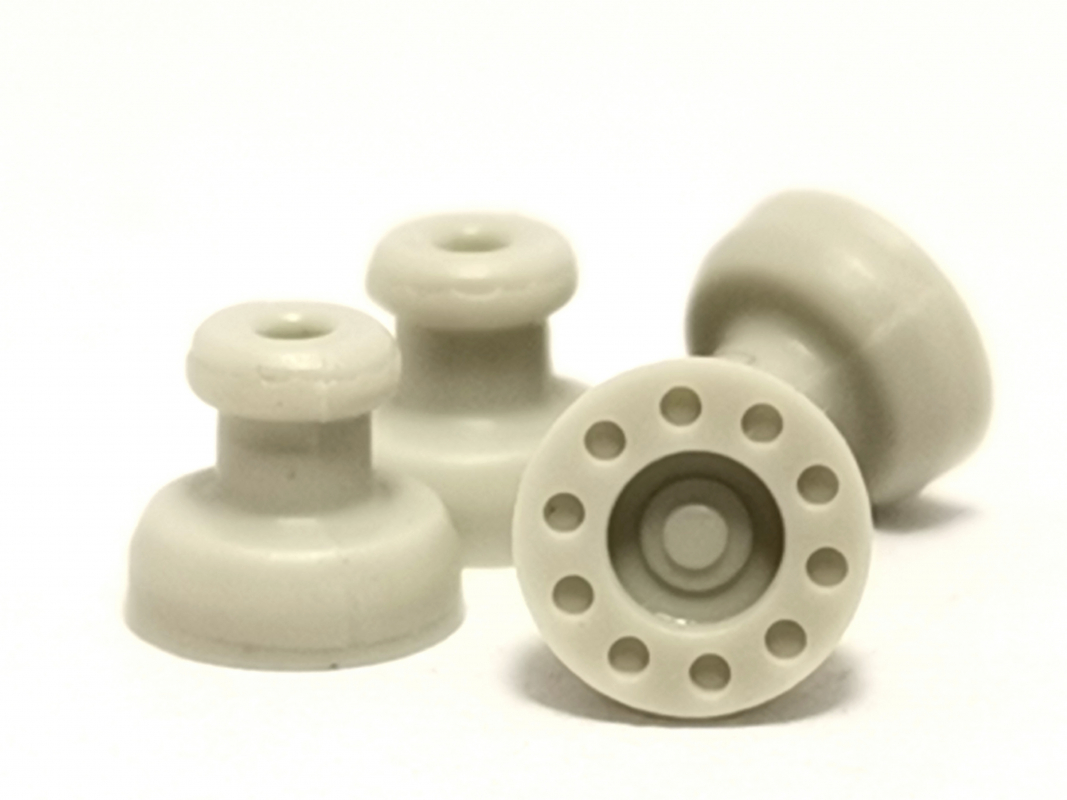 4x Radnabe für Zugmaschine innen - vorne, steingrau Herpa