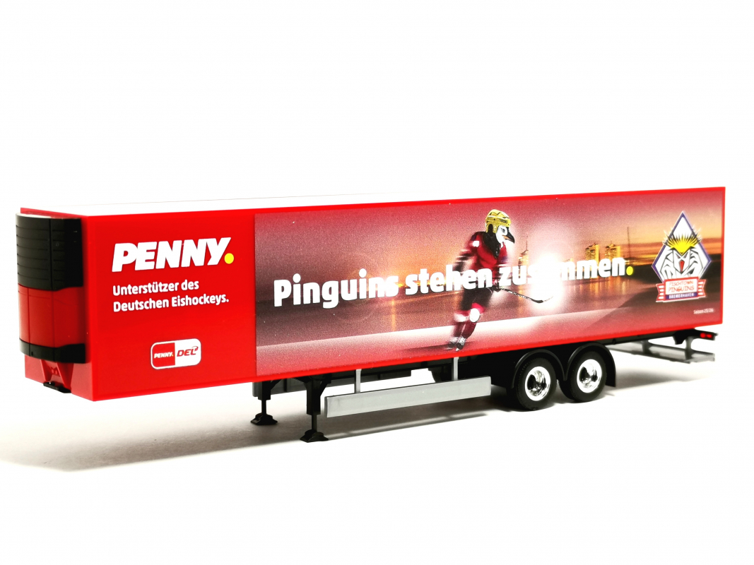 Kühlkoffer-Auflieger"PENNY DEL / Fischtown Pinguins Bremerhaven" Herpa 025