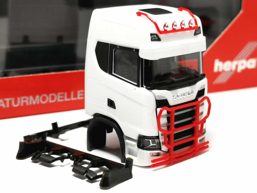 Fahrerhaus Scania CS 20 HD, weiß/rot Herpa 053