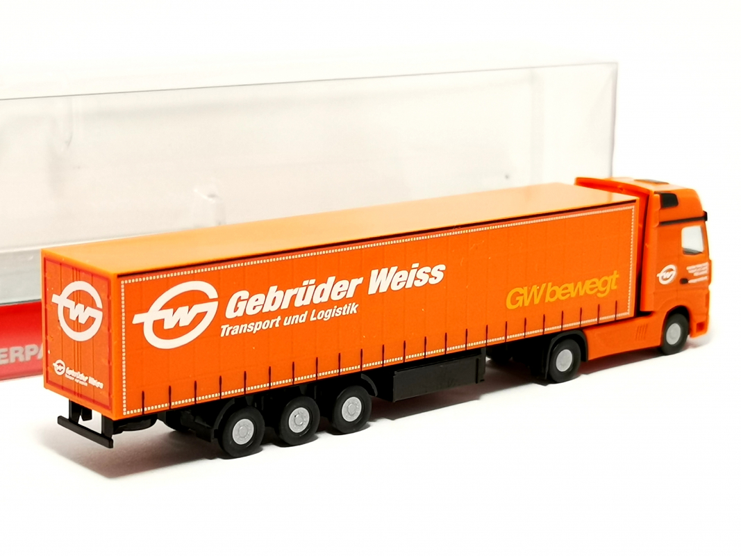 066891 Mb Gigaspace Gardinenplanen-Sattelzug "Gebrüder Weiss" (Spur N, Maßstab: 1:160)