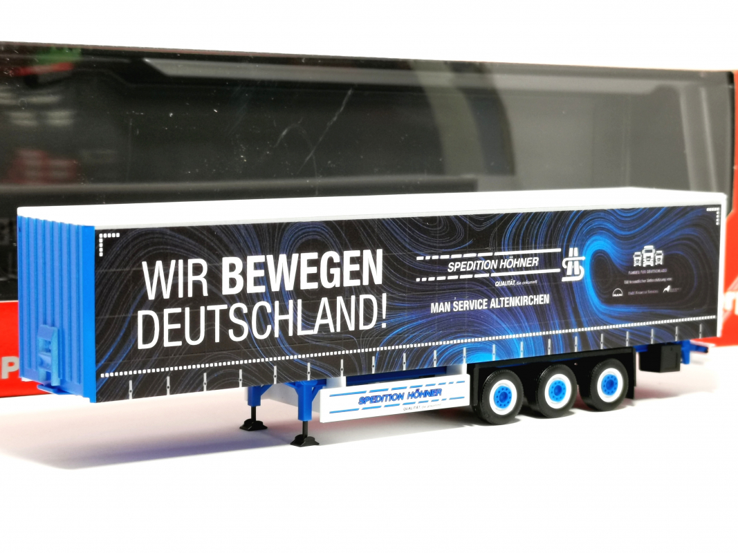 Gardinenplanen-Auflieger "Spedition Höhner/Wir bewegen Deutschland" Herpa