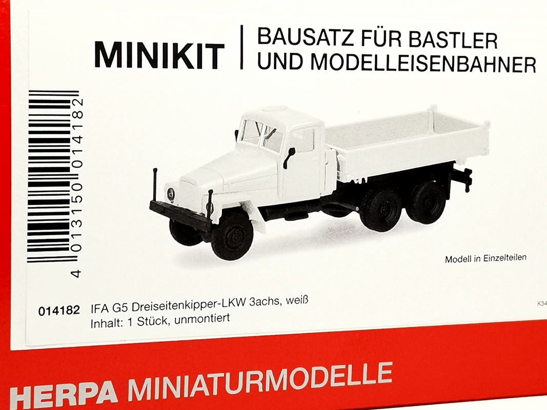 014182 IFA G5 Dreiseitenkipper-LKW 3achs, weiß Herpa