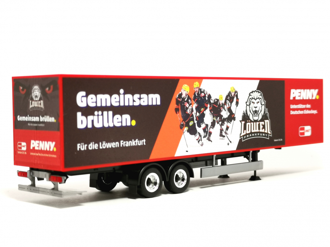 Kühlkoffer-Auflieger "PENNY DEL / Löwen Frankfurt" Herpa 049