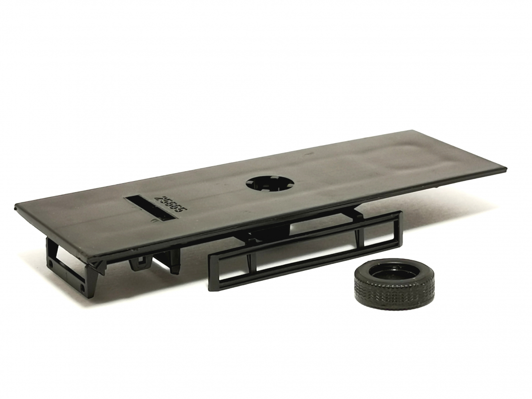 Anhänger Fahrgestell 2a (7,15m) schwarz Herpa C344