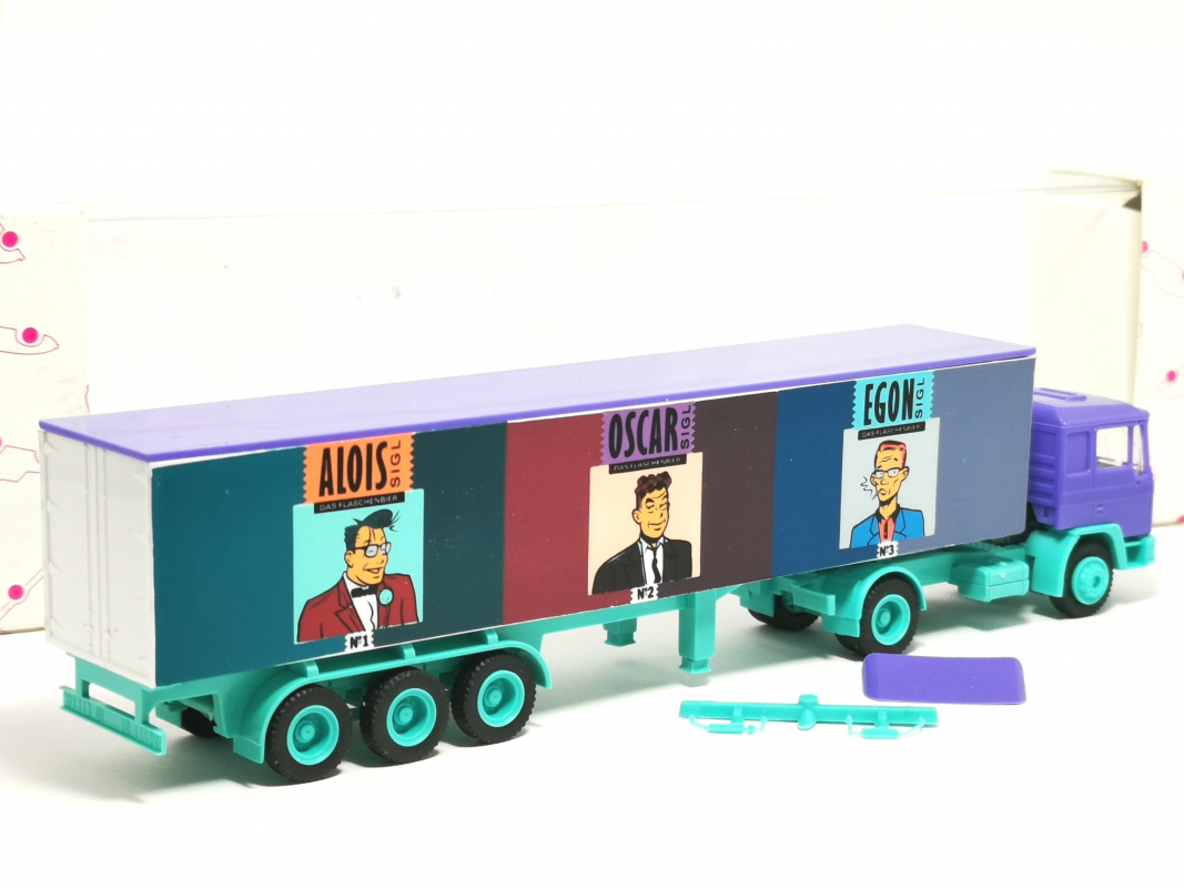 MAN F90 Koffer-Sattelzug "alois Sigl" R+H Modellauto 1:87 R16