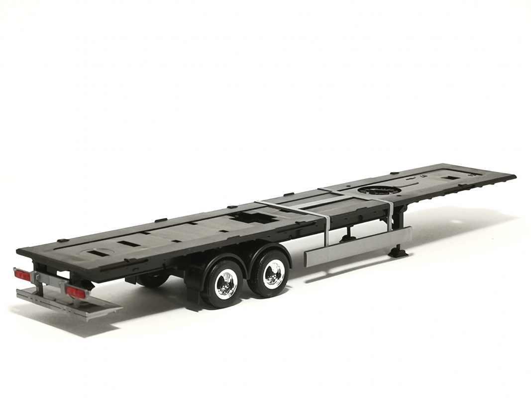 Auflieger Unterbau mit U-Schutz 2-achs, schwarz/chrom Herpa 962