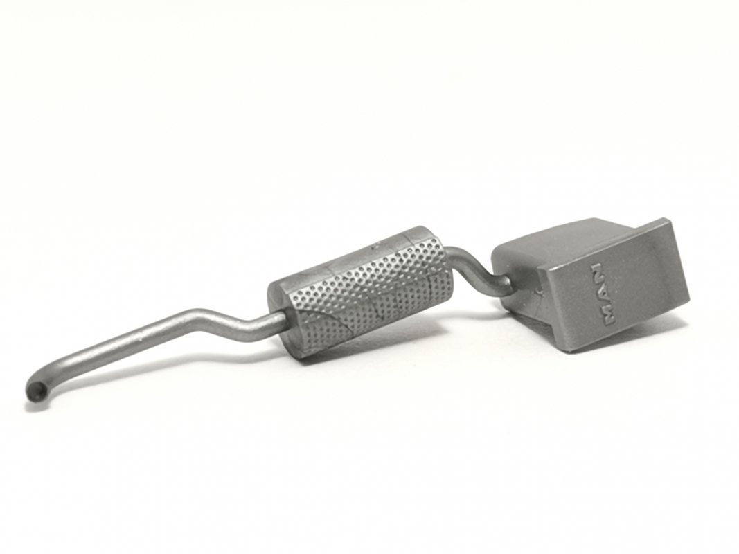 Auspuff MAN E6, silber Herpa C372