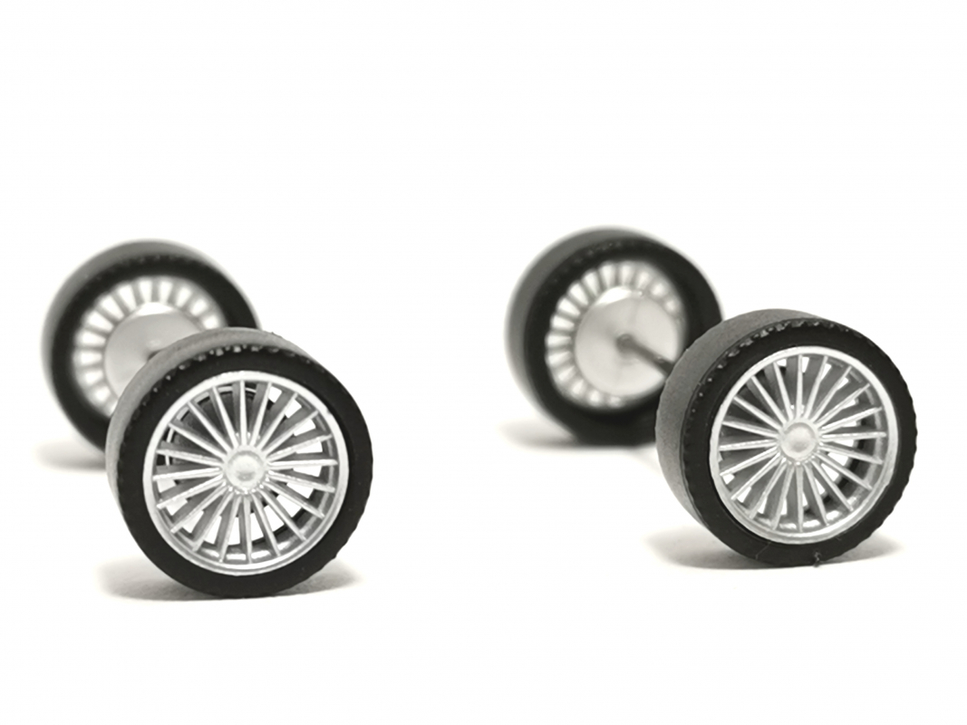 2x Radsatz für BMW Alpina, silber Herpa C373