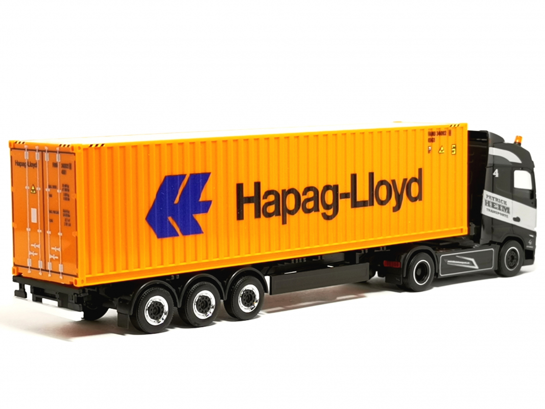 320382 Volvo FH GL 2020 Container-Sattelzug "Patrick Heim/Hapag Lloyd" Herpa