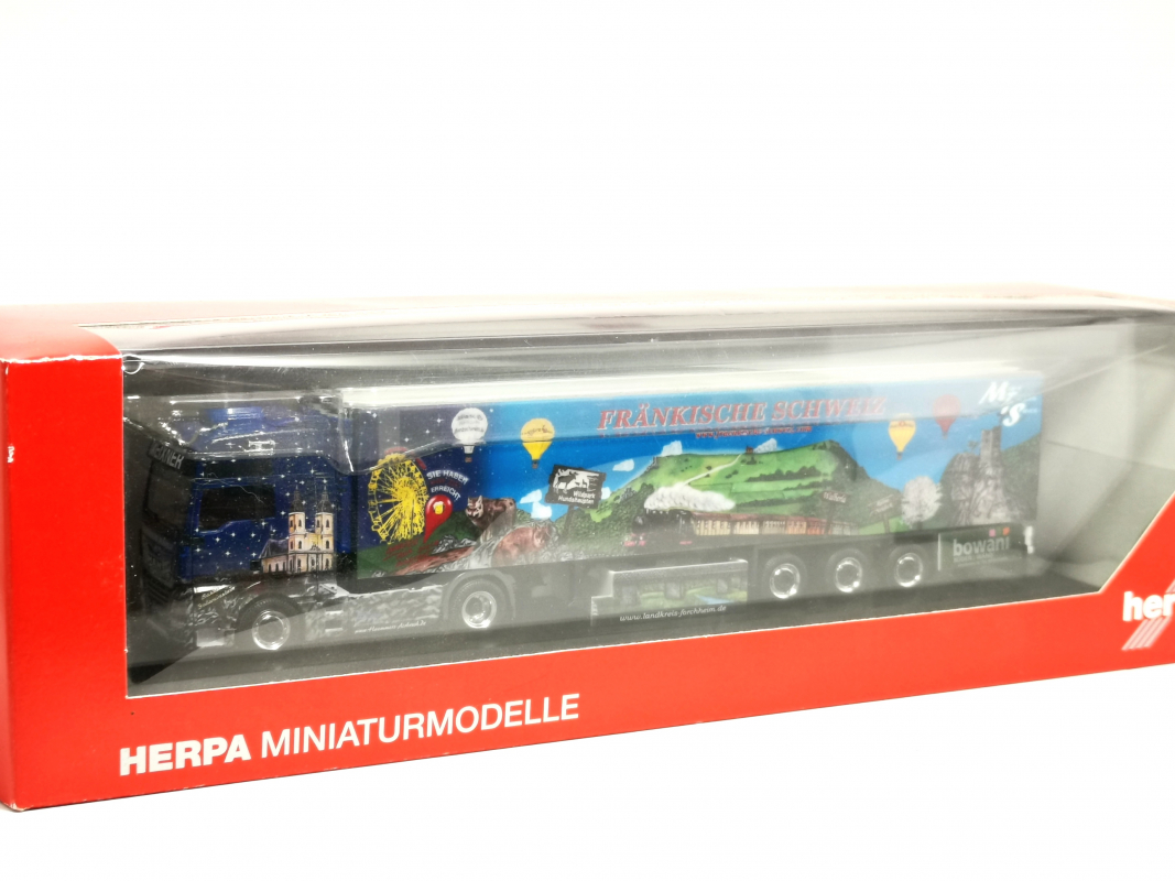 121828 MAN TGX XXL Kühlkoffer-Sattelzug "Meixner/Fränkische Schweiz" Herpa