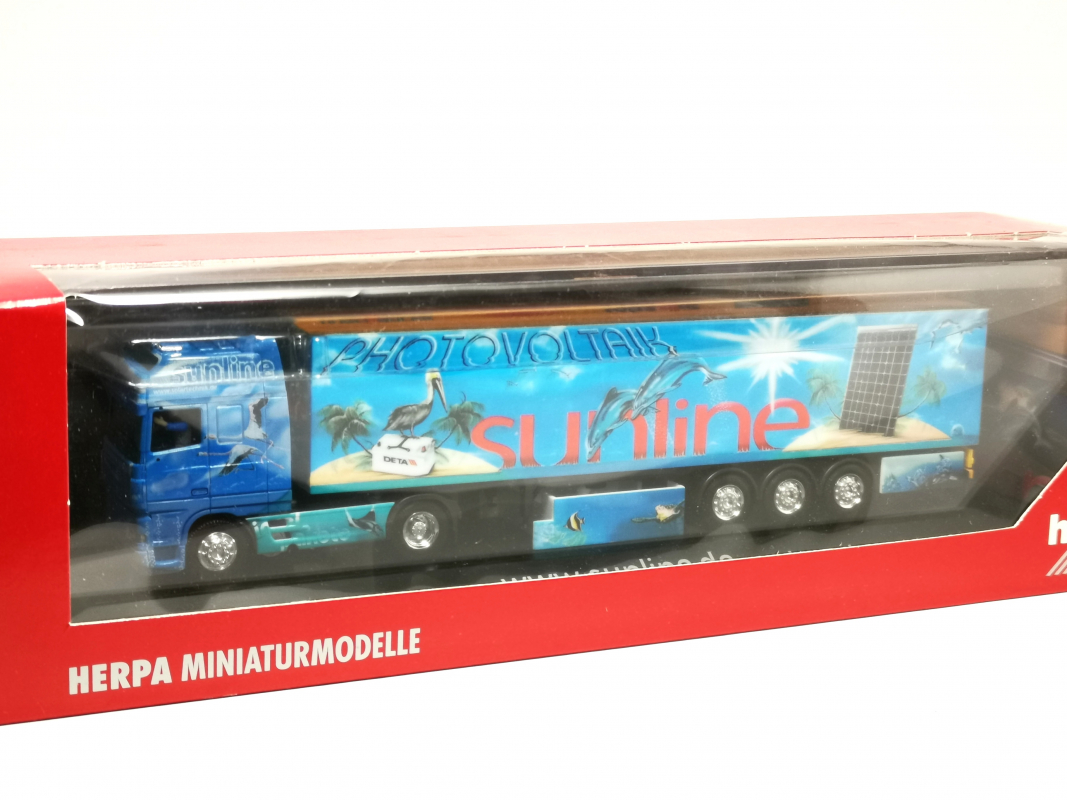 120975 DAF XF SSC Koffer-Sattelzug "sunline" Herpa PC