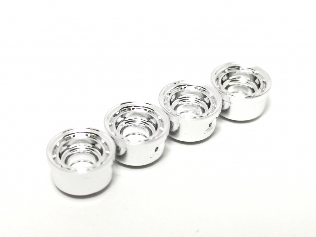 4x Felge für Zugmaschine außen - vorne, chrom Herpa