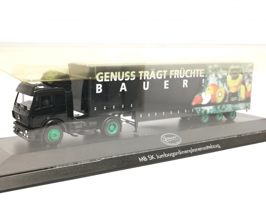 184255 Mb Sk 88 Koffer Sattelzug "Genuss trägt Früchte" Herpa ohne Umverpackung