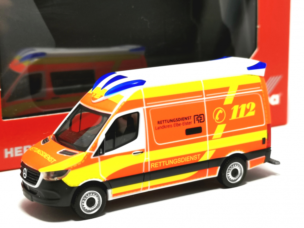 099042 Mercedes-Benz Sprinter 18 Delfis RTW "Rettungsdienst Landkreis Elbe-Elster" (Brandenburg /Herzberg)