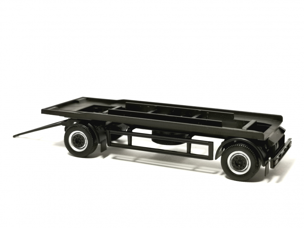 Abrollmulden Anhänger, schwarz Herpa 863