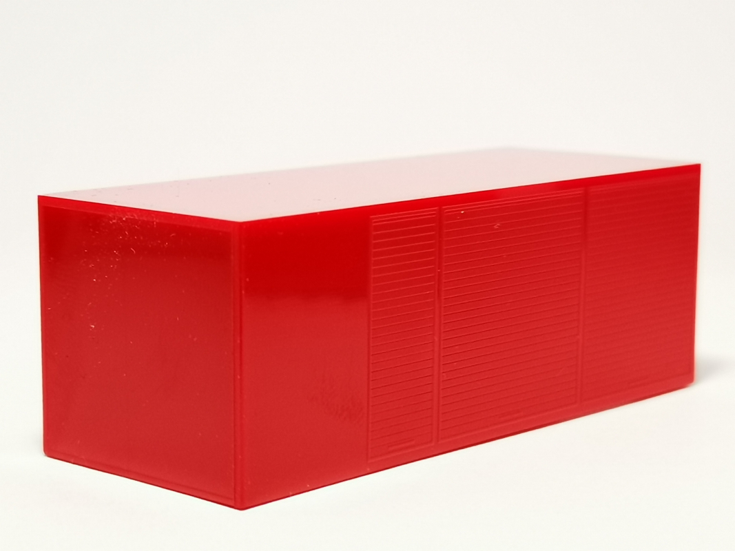 Feuerwehrcontainer ohne Bodenplatte rot 3x Rollläden Herpa C441