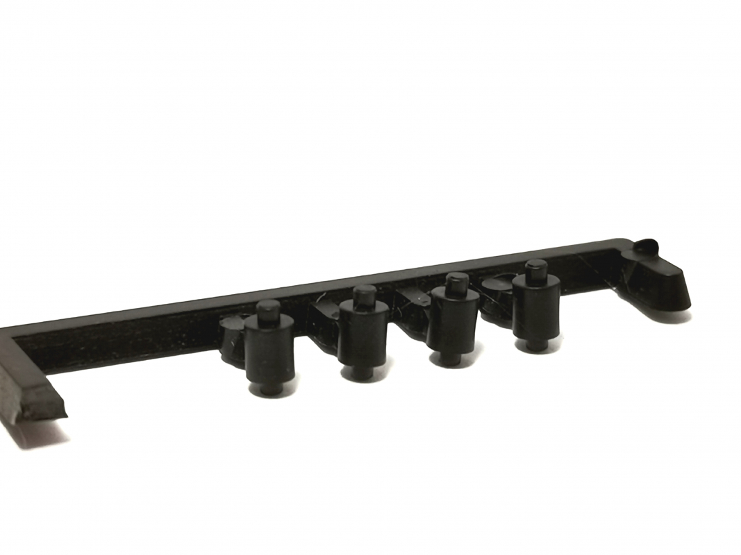 4x Rolle für Abrollmulde, schwarz Herpa C424