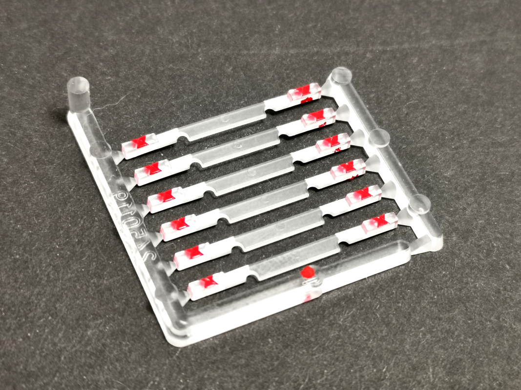 6x Rückleuchte für Auflieger, transparent/rot  Herpa C453