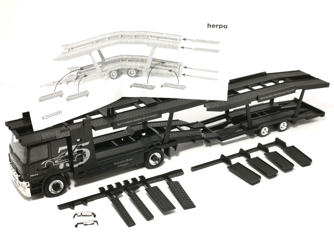Mercedes-Benz Actros L 08 Eurolohr Autotransporter "Jahresmodell 2007" Herpa ohne OVP