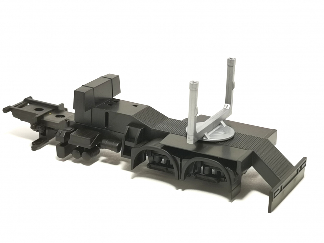 Lkw Holzaufbau + Fahrgestell basic, schwarz (5 Teile) Herpa C507