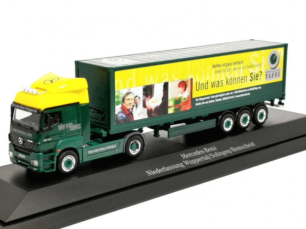 Mercedes-Benz Axor Container Sattelzug "Tafel" Herpa 2005 PC