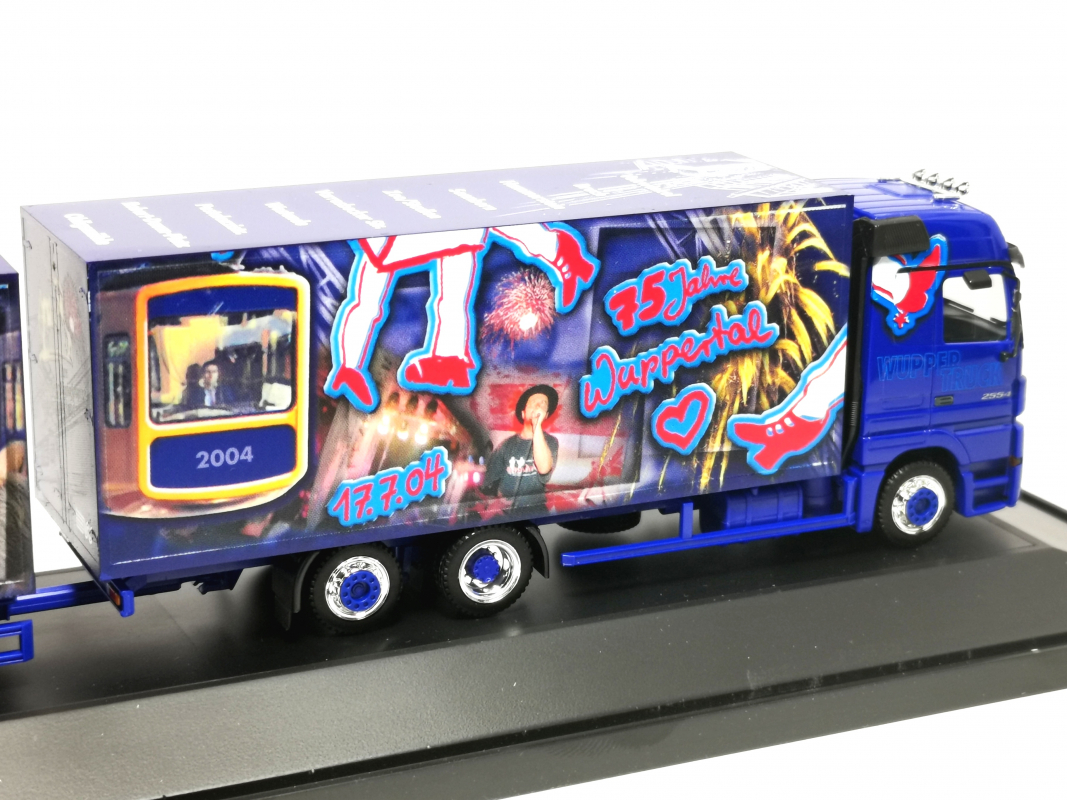 Mercedes-Benz Actros LH Volumen-Hängerzug "75 JAhre Wuppertal" Herpa 2004 PC