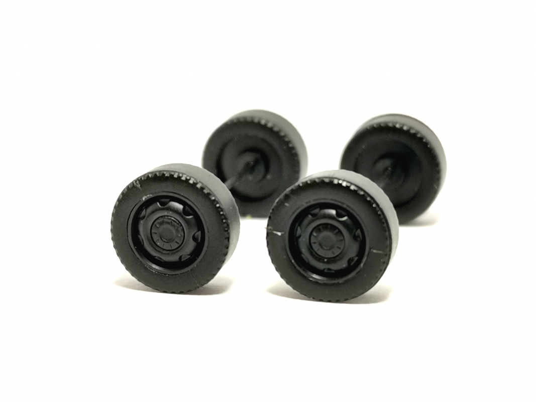 2x Radsatz MAN TGE, schwarz Herpa C613