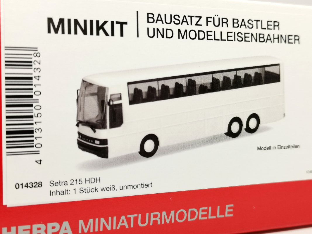 014328 Herpa MiniKit: Setra 215 HDH, weiß (1 Stück) Herpa
