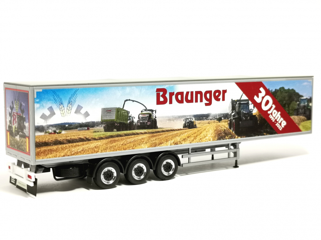 Schubboden-Auflieger "30 Jahre Braunger/Claas" Herpa 093