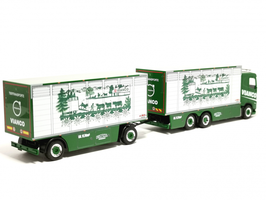 320832 Volvo FH GL FD 2020 Viehtransporter-Hängerzug "Vianco" (Schweiz/Birr-Lupfig) Herpa