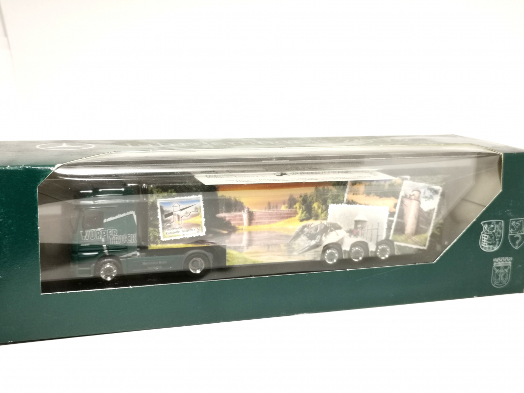 Mercedes-Benz Koffer Sattelzug "Förderverein Ronsdorfer Talsperre" 2003 Herpa PC