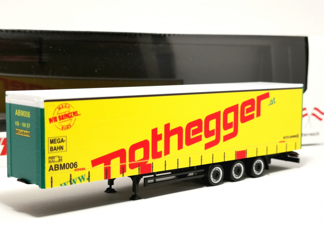 Lowliner Gardinenplanen Auflieger 3a"Nothegger" Herpa