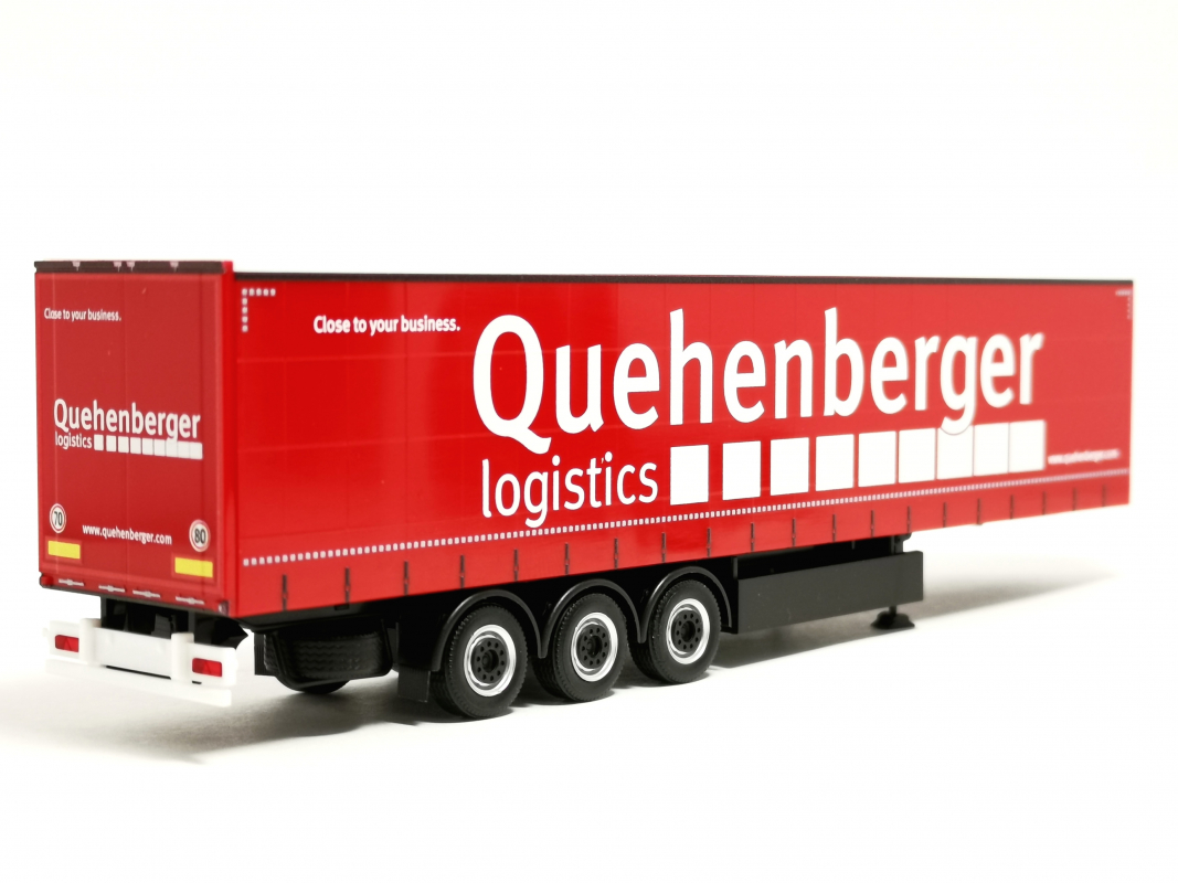 Gardinenplanen-Auflieger "Quehenberger" Herpa