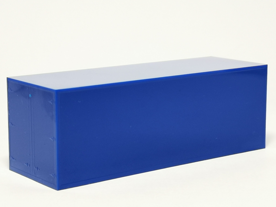 Koffer Aufbau, enzianblau 7,45m Herpa