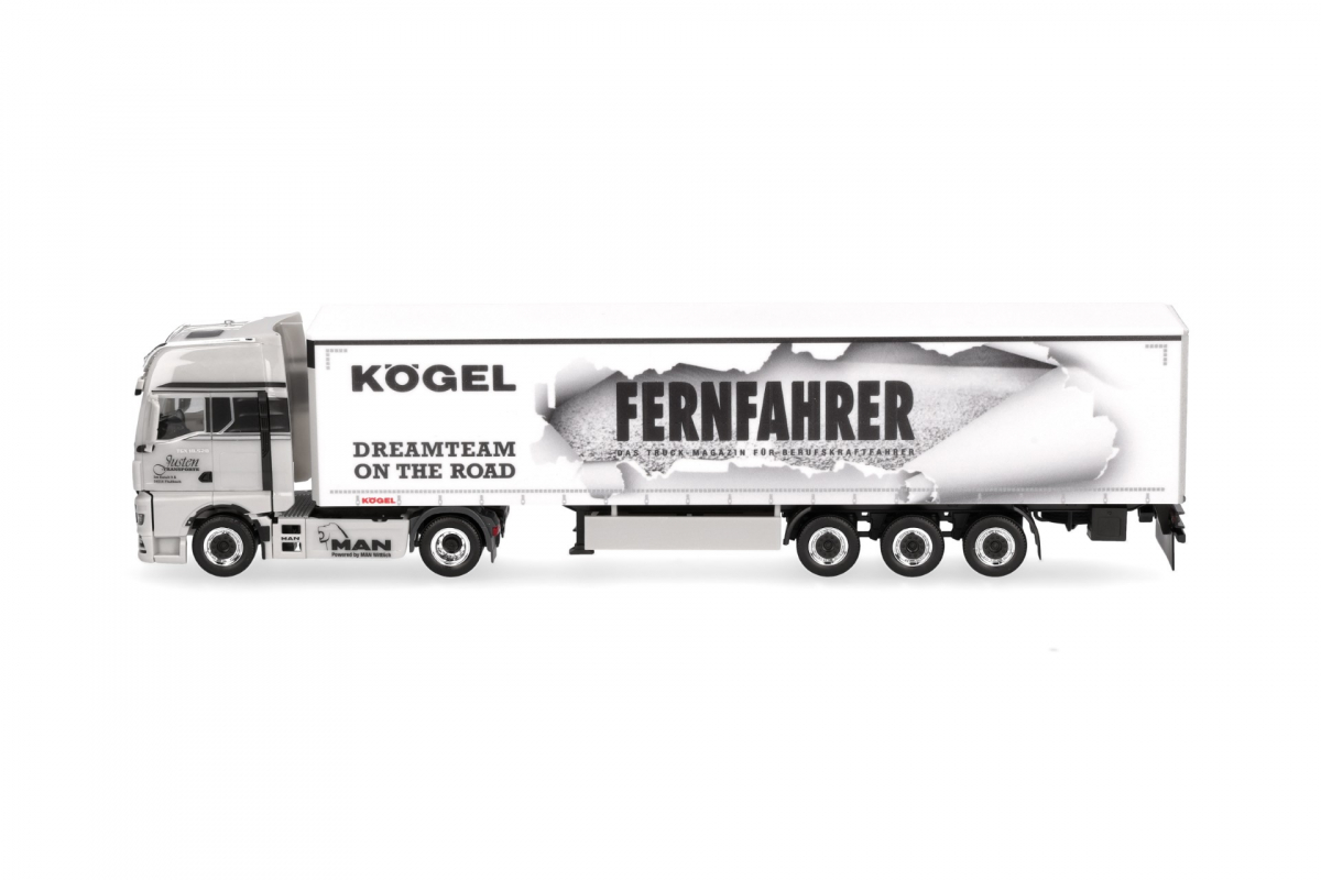 945851 MAN TGX GX Gardinenplanen Sattelzug "Justen Fernfahrer Truck Grand Prix 2026" Herpa