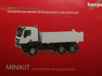013673  Herpa MiniKit: Iveco Trakker Meiller Kipper, weiß Herpa