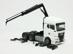 313100 MAN TGX GX 6x4 Zugmaschine mit Ladekran und ausfahrbaren Stützen, weiß Herpa