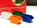 7753 Mini-Set 4 Absetzcontainer 2,5 m³ 'BUSCH